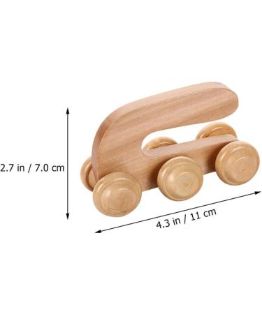 Gleavi Wooden Roller Massage Device - Acupressure Ball & Muscle Roller for Deep Tissue Body Massage - Perfect for Calves & Relaxation - Buy Online on GoSupps.com