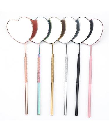 Buy Stainless Steel Eyelash Mirror - Large Eye Makeup & Lash Extension Accessory in Pink | International Shipping Available - Buy Online on GoSupps.com
