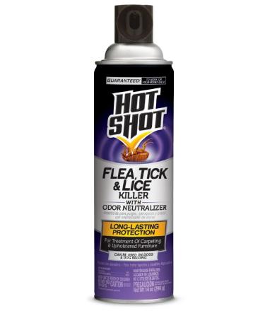 Hot Shot Flea, Tick & Lice Killer with Odor Neutralizer (Aerosol) (HG-2118) 14 Oz (1pack)
