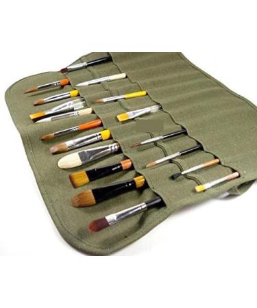 Flyshine Canvas Artist Brush Holder Rollup Protection (42x36cm) 18X14 - Green - Buy Online on GoSupps.com