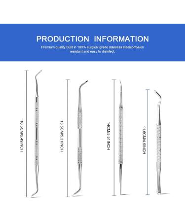 Set of 4 Ingrown Toenails Set Ingrown Toenails File & Lifter Kit Ingrown Toenails Toenails Toenails Tool Stainless Steel Professional Manicure & Pedicure Nail Care Set - Buy Online on GoSupps.com