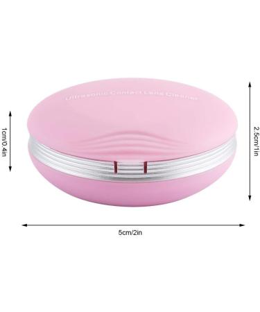 Haofy Ultrasonic Contact Lens Cleaner Machine - Auto Eye Protein Cleaning Case with USB Charger (Pink) - Buy Online on GoSupps.com