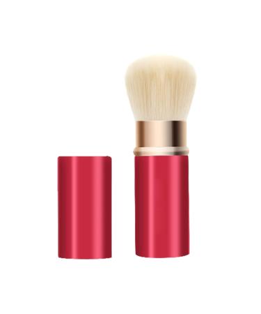 Retractable Makeup Brush with Soft Bristles - Durable Aluminum Tube Perfect for Blush Powder and Cosmetic Application