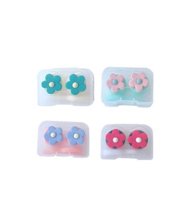 Xming take 1 shot 4 students glasses case trumpet hyuna flowers fresh and beautifully movable partner myopia invisible box (color: a)