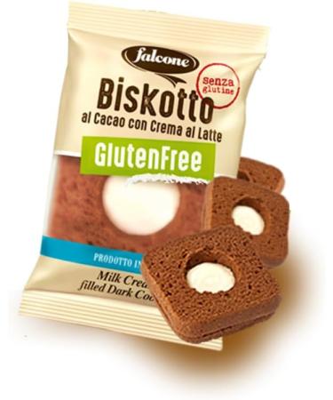 Falcone | Biskotto | Assorted Gluten-Free Biscuit Box | 24 Gluten-Free Biscuits: Cocoa Milk Cream Cherry and Apricot Flavors - 1320 g - Buy Online on GoSupps.com