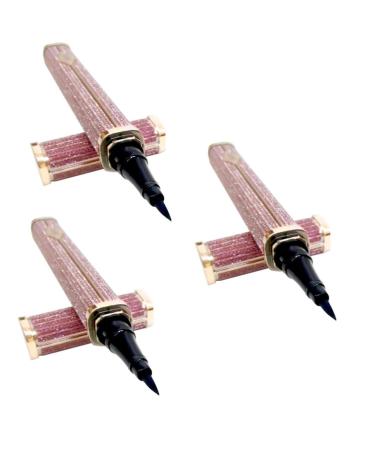 Ipetboom 3pcs Eyeliner Eyelash Glue Pen Liquid Liner Eye Liners Black Makeup No Smudge Miss Make up Kit