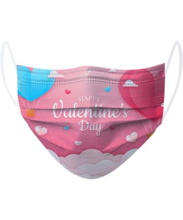 ZQP 50PCS Disposable Face_Mask for Adult Face Bandanas Love Happy Valentine's Day 3Ply Breathable Face Balaclava 50PCS 1117-159 - Buy Online on GoSupps.com