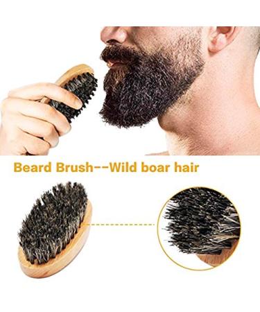 Men's Beard Grooming Kit - Wash, Oil, Balm, Comb, Brush, Scissor - 100% Pure & Organic - Buy Online on GoSupps.com