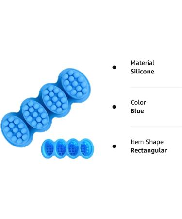 Sdmnsg-T 3D Silicone Massage Bar Soap Molds - Handmade Soap Making Molds - Rectangle, Blue - Buy Online on GoSupps.com