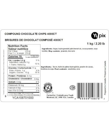 Yupik Mini Compound Chocolate Chips 1kg 6 Count - Buy Online on GoSupps.com
