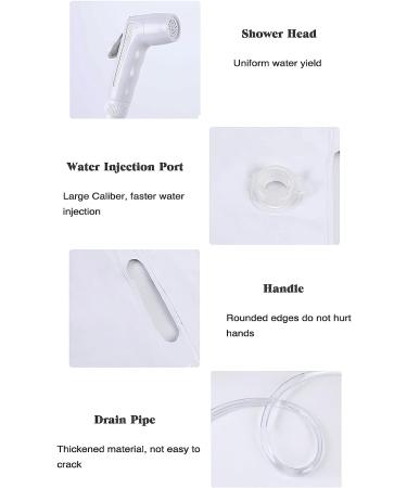 Portable Overhead Shower Water Bag - 2.64 Gallons | Bedside PVC Bag for Shampoo Bowl | Compatible with Shampoo Basin/Tray | Ideal for Washing Hair in Bed - Buy Online on GoSupps.com