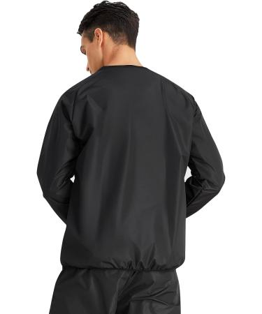 MOLUTAN Sauna Suit for Men - XL Black Sweat Shirt for Weight Loss & Gym Training - Buy Online on GoSupps.com