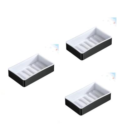 Ciieeo 3pcs Bathroom Soap Holder Suction Cup Soap Holder Soap Case Holder Wall-mounted Drain Rack