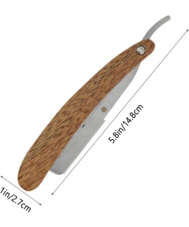 Angoily Manual Razor Tool - Wooden Beard Holder for Men - Red Sandalwood Accessory 14.8x2.7x0.9CM - Buy Internationally - Buy Online on GoSupps.com