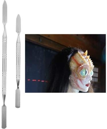Scar Wax Spatula Portable Double Ended Scar Depotting Spatula Metal Cosmetic Makeup Stirring Rod Pallets Lipsticks Concealer Ointment Makeup Tools For Halloween Make Up Fake Wound Moulding Scars (L) - Buy Online on GoSupps.com