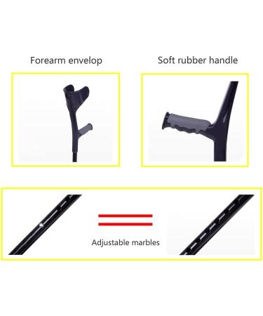 Forearm Crutches by Lightweight Economy Crutches Aluminum Open Cuff Crutches Adjustable Telescopic Underarm Cane Crutch for Seniors Disabled Elderly (Black) (Black) Bathing in Sunlight - Buy Online on GoSupps.com