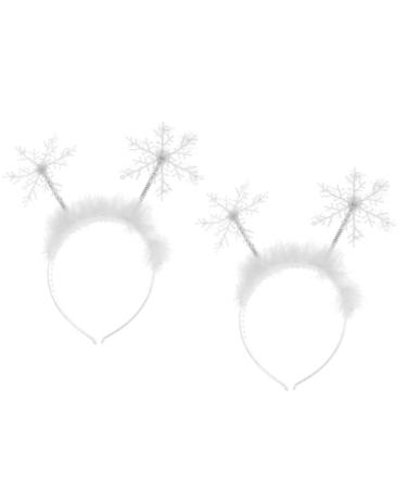Lurrose 2 pieces of Christmas front belts snowflakes hair band feather snowflakes headdress christmas hair jewelry for Christmas party gifts - Buy Online on GoSupps.com