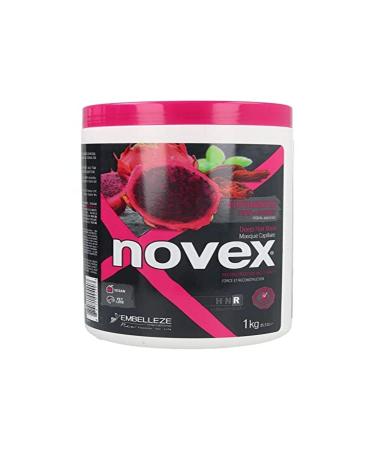 NOVEX Value Size Deep Conditioning Hair Mask Infused with Natural Ingredients - Enriched with Dragon fruit and Goji berry   Reconstructs and Rebuilds the hair fiber (1kg/35Oz)