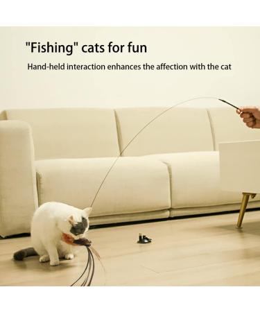 Fyfjur Interactive Cat Feather Toy with Suction Cup - Detachable Wand for Indoor Cats and Kittens - Buy Online on GoSupps.com