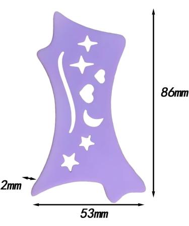 Kokiya Eyeliner Stencil Makeup Tool Multipurpose Eye Makeup Aid Easy to Use Silicone Eyeliner Aid for Girls Women Purple - Buy Online on GoSupps.com