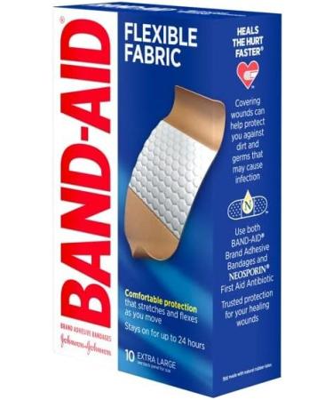 Band-Aid Flexible Fabric Extra Large Bandages - 30 Count (10 ct x 3) - Buy Online on GoSupps.com