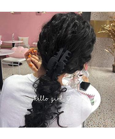 TODEROY 4PCS Large Hair Claw Clips Set - Non-slip Matte Banana Clips for Woman - Strong Hold Hair Clamps in pink, purple, navy blue, black - Buy Online on GoSupps.com