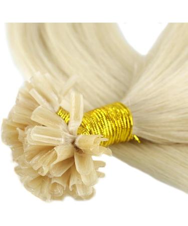 Saisifen Keratin Nail Tip Hair Extensions for Women 613# Bleach blonde Real Human Hair U-tip Hair Extension 50g 100 Strands 16 Inch(40cm) 16 inches (40cm) 613# bleach blonde - Buy Online on GoSupps.com