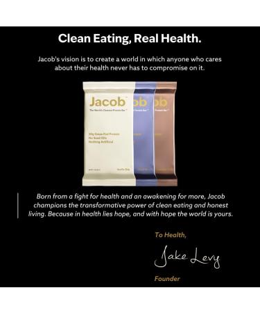 Jacob Bar Protein Bars Chocolate (9 Bars Total) - 20g Grass-Fed Protein No Seed Oils Nothing Artificial - Buy Online on GoSupps.com