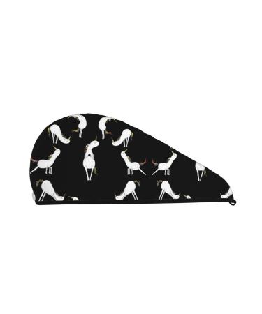 Unicorn Sun Salutataion Yoga Microfiber Hair Towel Soft Super Absorbent Hair Towel Wrap for Women Coral Velvet Quick Dry Hair Cap for Long Curly and Thick Hair