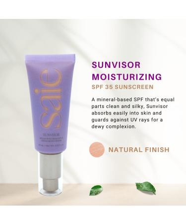 Saie Sunvisor SPF 35 Sheer Moisturizer 1.35 oz - Broad Spectrum Sun Protection - Buy Online on GoSupps.com