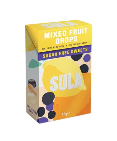 20 x Sula Fruit Mix Sugar Free Sweets 42g