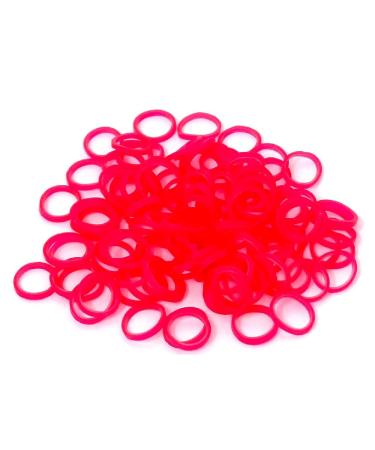 Dog Hair rubber pink 100 pieces