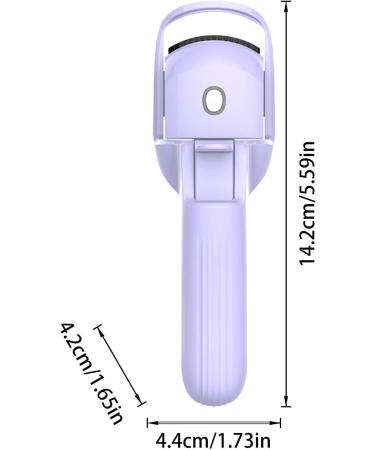 Heated Eyelash Curler Portable Electric Lash Curling Tool - Quick Natural Curling Electric Curler 3 Heating Modes Silicone Pad Eye Makeup Tool for Long Lasting Curls Purple - Buy Online on GoSupps.com