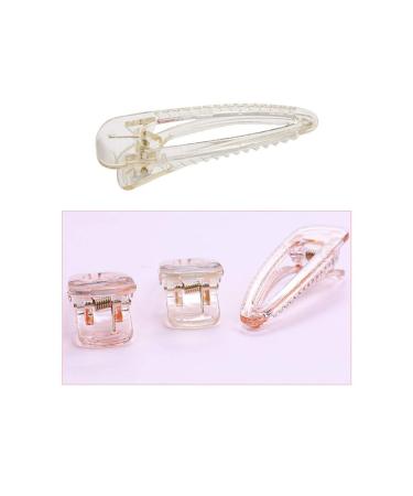 20 Pack Large Geometric Clear Acrylic Resin Hair Clips - Vintage Candy Colors - Leopard Snap Duckbill Alligator Barrettes - Buy Online on GoSupps.com