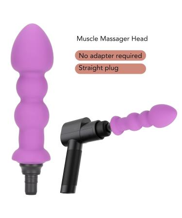 Deep Tissue Massage Pistol with Silicone Interchangeable Heads | Waterproof Hand Muscle Massager | Premium Purple Accessory - Buy Online on GoSupps.com