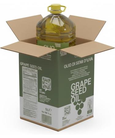  PIAVE 1938 PIAVE 1938 Grape Seed Oil 5L 100% Italian High Temperature Frying Oil & Neutral Massage Base Natural Rich in Vitamin E Hexane-Free Professional Horeca Can - Buy Online on GoSupps.com