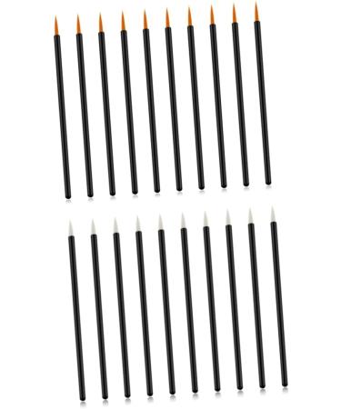 NOLITOY 100pcs Eyeshadow Eyeliner Brush Applicator Cosmetics Brush Makeup Brush Liquid Beauty Tools 10X0.5X0.5cm White - Buy Online on GoSupps.com