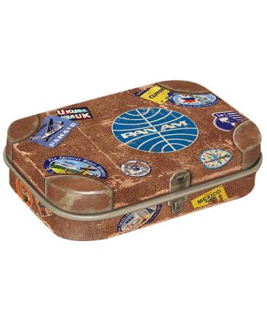 Nostalgic-Art Retro Pillendose 4 x 6 x 1.6 cm Pan am-Travel Stickers-Gift idea for travel-loving with peppermint drage vintage design - Buy Online on GoSupps.com