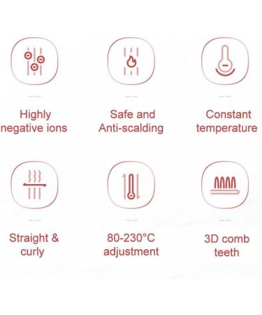 Les Mademoiselle Hair Straightener Brush | Fast Heating Anti-Scald Comb for Women | Multiple Temperature Settings - Buy Online on GoSupps.com