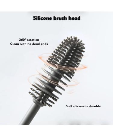 3 PCS Silicone Bottle Cleaning Brushes - Long Handled Dish Brush for Bottles & Hydro Flask - Buy Online on GoSupps.com