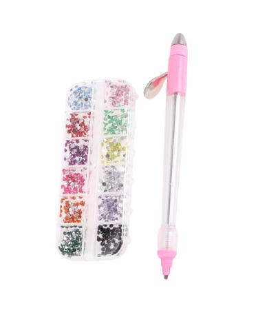 Beatifufu 1 Set Nail Art Pen Nails Kits Nail Rhinestone Multifunctional Nail Point Drill Pen Rhinestone Nail Art Manicure Tools Nail Art Tools Dotting Painting Tools Black Nails Pink 16x1cm