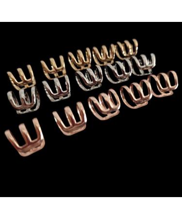 15 Pack Adjustable Non-Piercing Ear Clip Beard Beads Cuff Clip Hair Braid Rings - Hair Jewelry Tools in Gold, Silver, Rose Gold - Buy Online on GoSupps.com