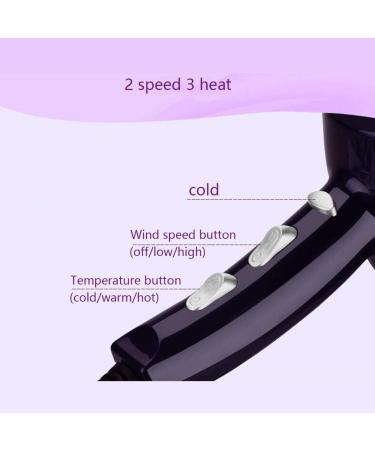 Hairdryer Professional Ionic Hair Dryer 2300W AC Motor Salon Fast Blow Dryers 3 Heat 2 Speed Settings and Cool Shot Button Hair Dryer with 2 Nozzles 3m Long Cable Low Noise Hair Dryer WineRed Small - Buy Online on GoSupps.com