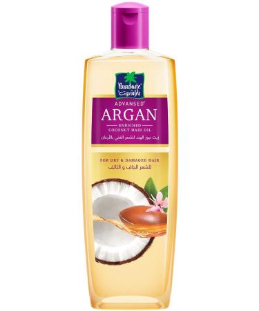Parachute Advansed Argan Hair Oil With Coconut  Renews And Strengthens Dry  Damaged Hair  200 Ml  Golden