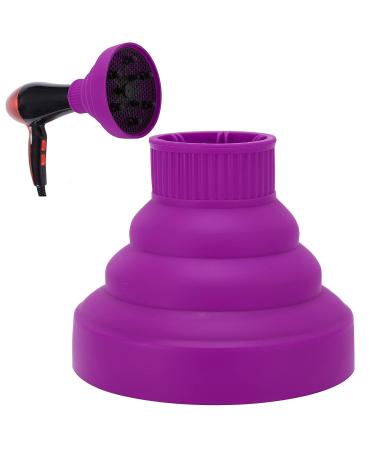 Collapsible Silicone Hair Dryer Diffuser for Portable Travel | Purple Universal Diffuser for Hair Blow Dryer - Buy Online on GoSupps.com