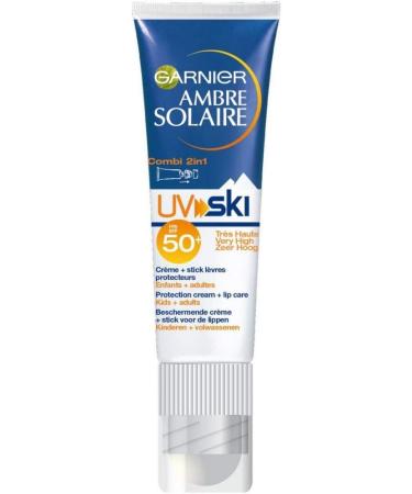 Cream + Protective Lip Stick Garnier Ambre Solaire UV SKI 50+ - Buy Online on GoSupps.com