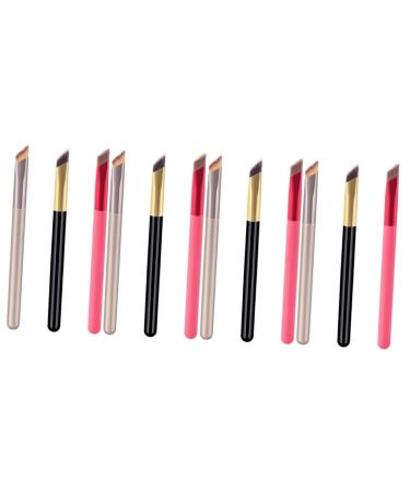 FRCOLOR 12 Pcs Makeup Brush Eyebrow Brush Pink Stuff Cleaner Multifunction Eyebrow Brush Eyeliner Brush Eye Makeup Brush Makeup Foundation Brush Wooden Handle Eye Shadow 3d Make up