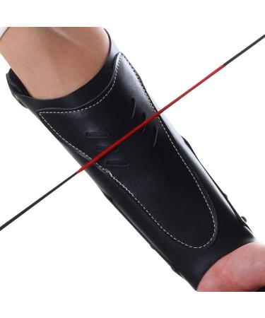 SOPOGER Archery Arm Guard - Traditional Leather Forearm Sleeve for Bow Shooting, Adult Youth Men Women, Black - Buy Online on GoSupps.com
