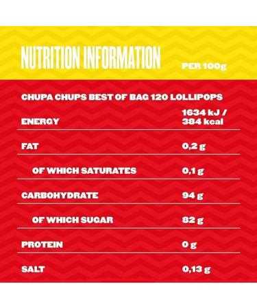 Chupa Chups Halloween Sweets - The Best Of Lollipop Sharing Bag (120 Lollies In 6 Flavours) - Buy Online on GoSupps.com