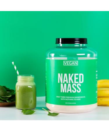 Naked Vegan Mass - 8lb Natural Weight Gainer Protein Powder | GMO-Free, Gluten-Free, Soy-Free & Dairy-Free | 1230 Calories - Buy Online on GoSupps.com